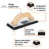 FL-10X+FC1 Flota de hule 9-1/2", espesor 5/8",acabado extraliso, TRUPER
