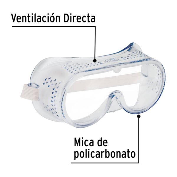 Goggles de seguridad con ventilación directa, PRETUL