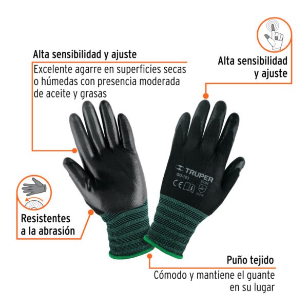 Guantes de nylon recubiertos de nitrilo, CH, TRUPER
