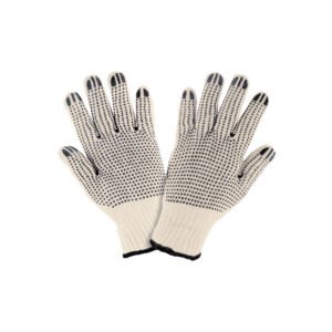 Guantes de algodón con puntos de PVC en palma y dorso,PRETUL