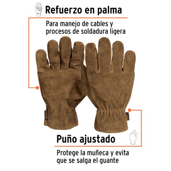 Guantes de carnaza para electricista, TRUPER