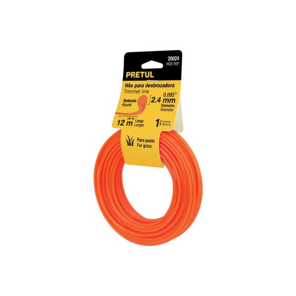 Hilo redondo, para desbrozadora, 2.4mm x12m, tarjeta, PRETUL