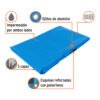 LT-44Z+BIZQ1 Lona de polietileno reforzada 4 x 4 m, azul, 180g/m2, TRUPER
