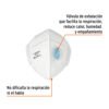 MAS-PLE-V+FC1 Respirador plegable N95 con válvula para partículas, TRUPER