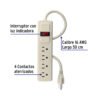 Multicontacto 16 AWG uso rudo con 4 entradas, VOLTECK