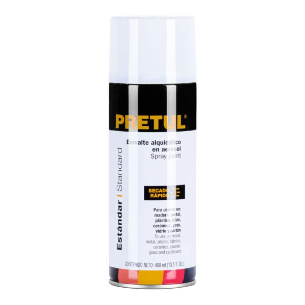 PA-BB-P Pintura en aerosol, blanco brillante, 400ml, PRETUL