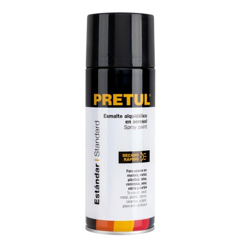 PA-NB-P Pintura en aerosol,negro brillante, 400 ml, PRETUL