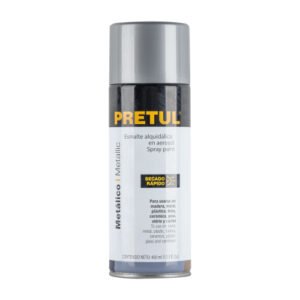 Pintura en aerosol metálica, plata ,400 ml, PRETUL