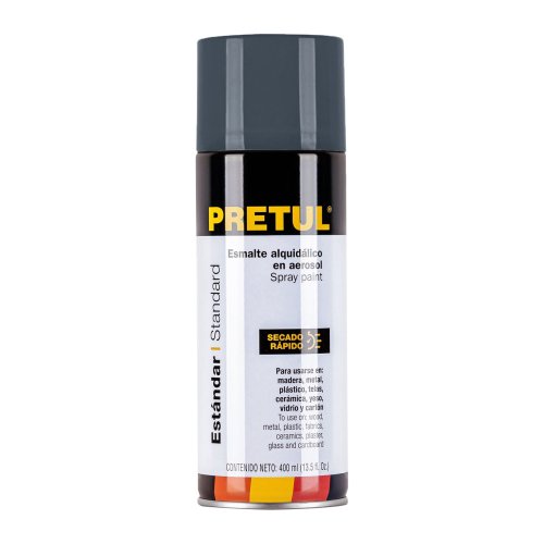 PAP-GR-P Pintura en aerosol, gris primario, 400 ml, PRETUL