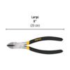 Pinza de corte diagonal 8" mango de PVC, PRETUL