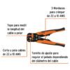 PEC-AUT+FC1 Pinza 8" pela cables automática, 22 a 10 AWG, TRUPER