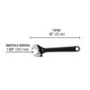 Llave ajustable (perico) 10" pavonada, PRETUL