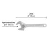 Llave ajustable (perico) 6" cromada, PRETUL