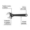 Llave ajustable (perico) 6" pavonada, PRETUL