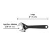 Llave ajustable (perico) 6" pavonada, PRETUL