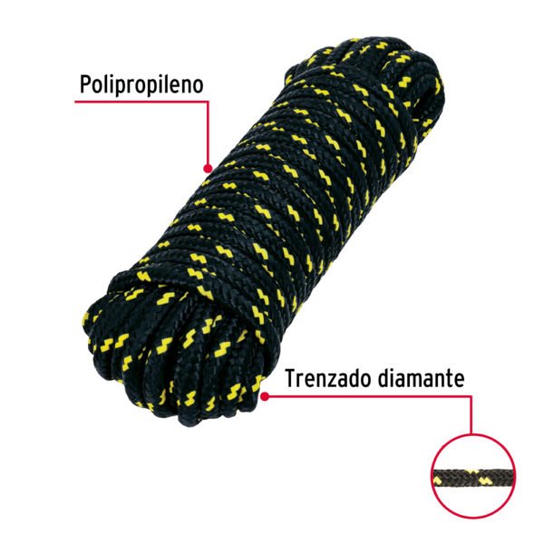 Piola de polipropileno trenzada de 10mm x 15m en madeja