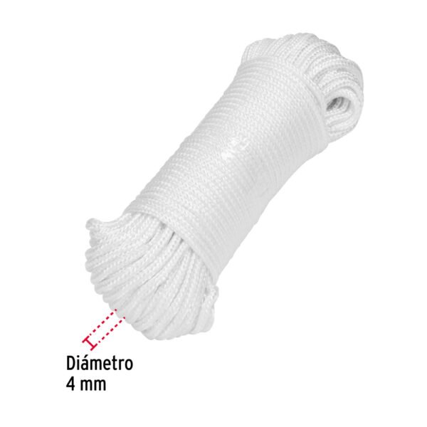 Piola de poliéster diamante de 4mmx30m blanca, madeja, FIERO