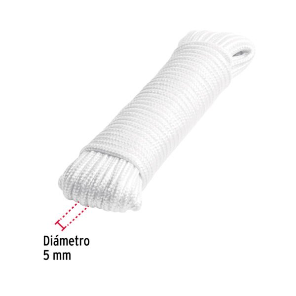 Piola de poliéster diamante de 4mmx15m blanca, madeja, FIERO