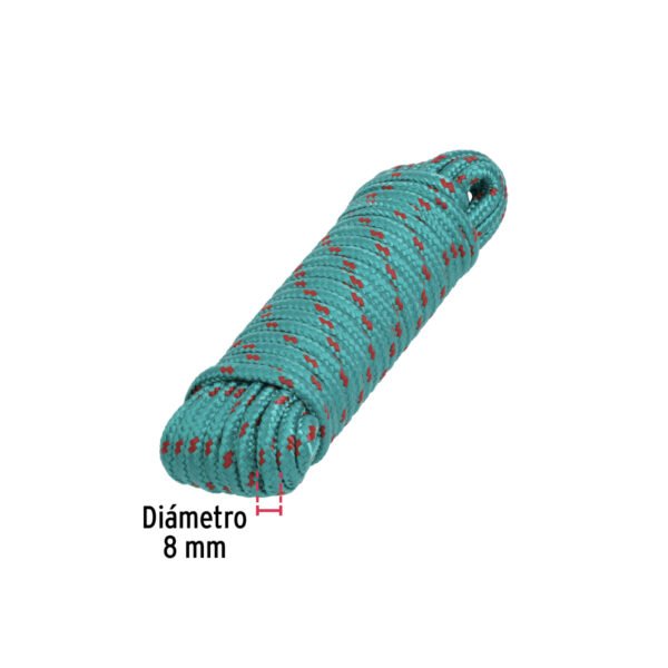 Piola de polipropileno trenzada de 8mm x 15m en madeja