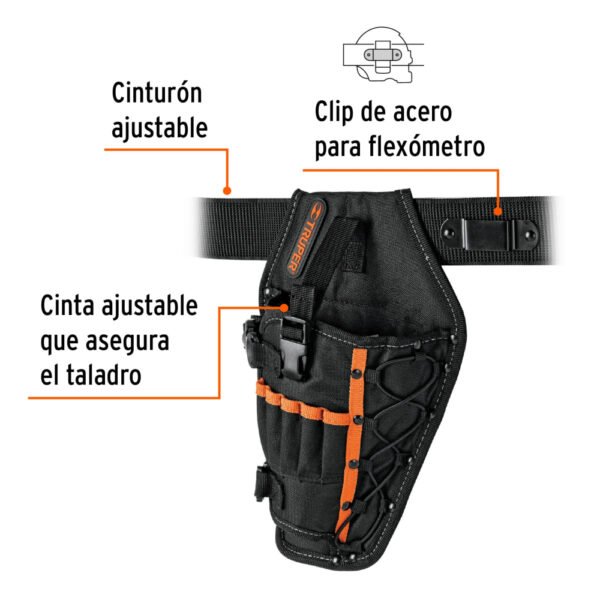 Porta taladro de poliéster, 6 compartimentos, TRUPER
