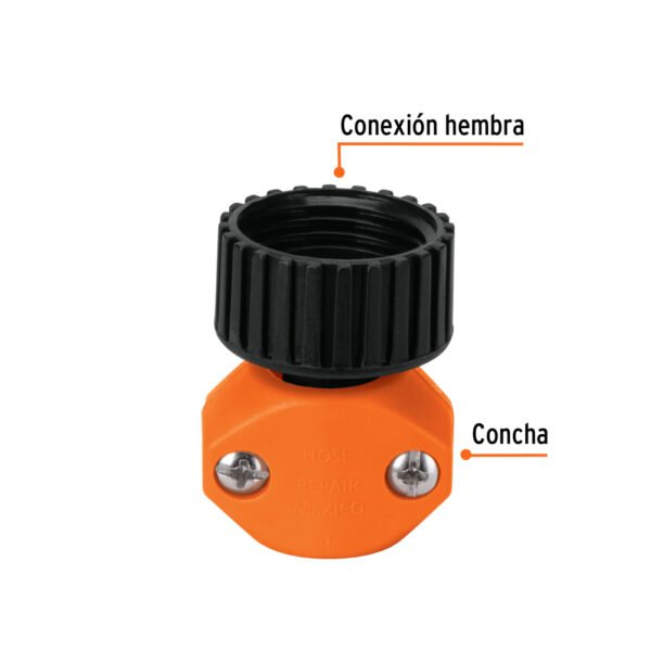 Conector 1/2" hembra de ABS para manguera, TRUPER