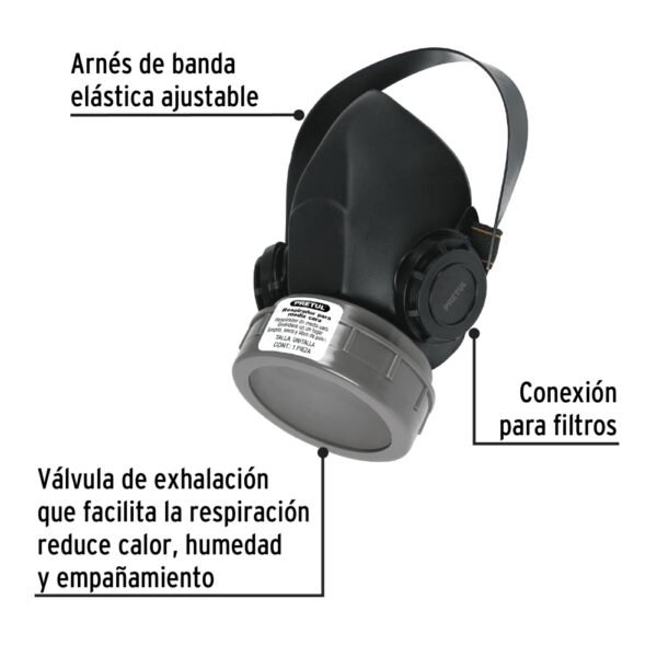 Respirador sin cartucho, 1 filtro, PRETUL