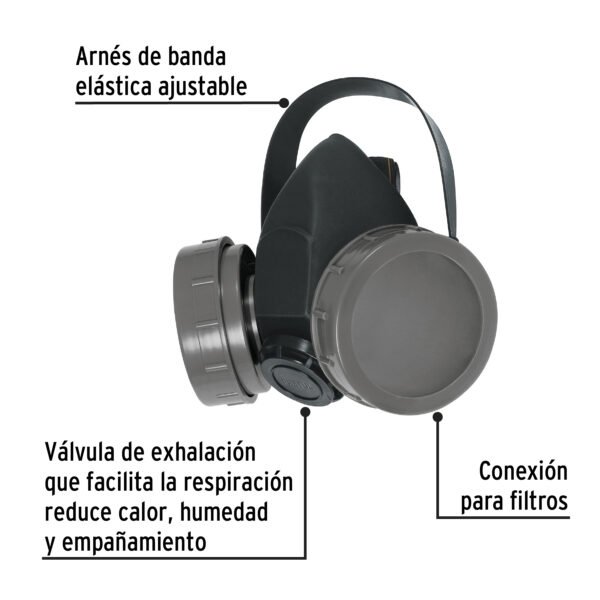 Respirador sin cartucho, 2 filtros, PRETUL