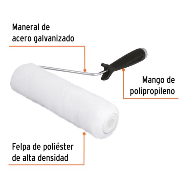 Rodillo para pintar 9 x 3/8" superficies lisas, TRUPER