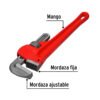 Llave stilson 10" cuerpo de hierro maleable, PRETUL