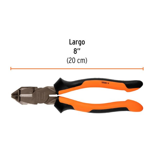 T200-8X+FC2 Pinza electricista 8" uso rudo, alta palanca, Comfort Grip