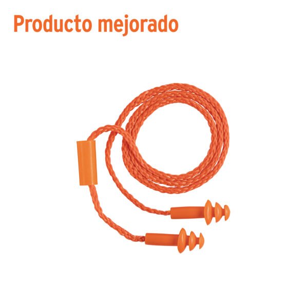 TA-3B Tapón auditivo reutilizable con cordón, bolsa individual