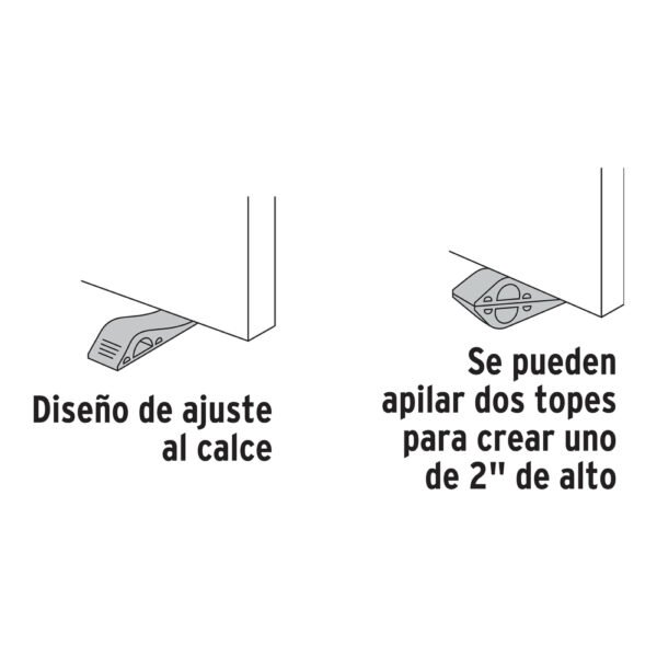 Cuña tope de caucho sintético para puerta de 12 cm, HERMEX