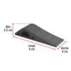 Cuña tope de caucho sintético para puerta de 12 cm, HERMEX