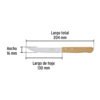 Cuchillo con sierra para asado 5" mango de madera, PRETUL