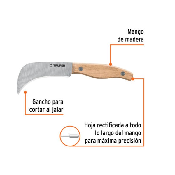 CULI-6+FC1 Cuchillo 7" para linóleo, TRUPER