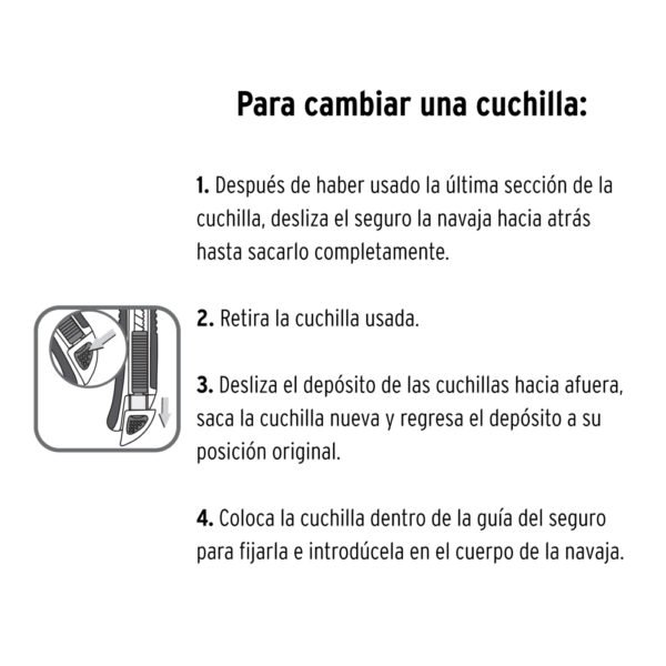 Cutter 18 mm plástico con alma metálica, PRETUL