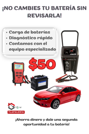 Carga y Diagn{ostico de Bateria Servicio de recarga de batería automotriz
