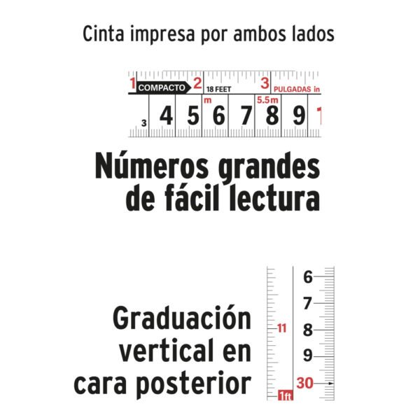 FCG-55M+FC3 Flexómetro compacto contra impactos 5.5 m cinta 25 mm,TRUPER (copia)