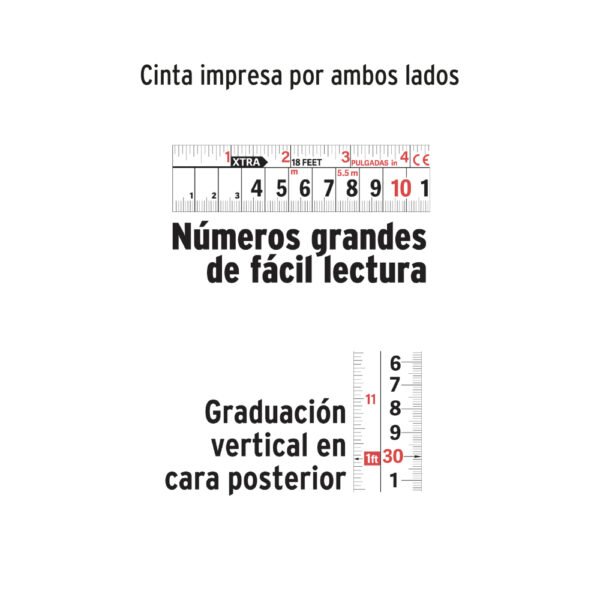 FF-7528+FC3 Flexómetro Gripper contra impactos 8 m cinta 25 mm, TRUPER (copia)