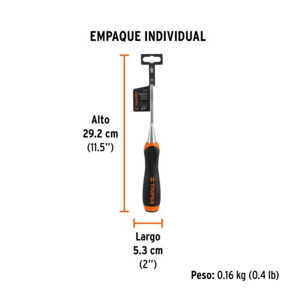 Formón 1/4" mango Comfort Grip, TRUPER