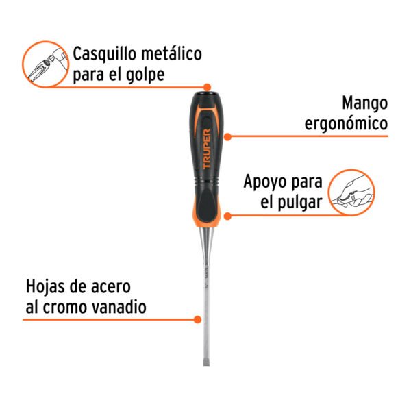 Formón 1/2" mango Comfort Grip, TRUPER