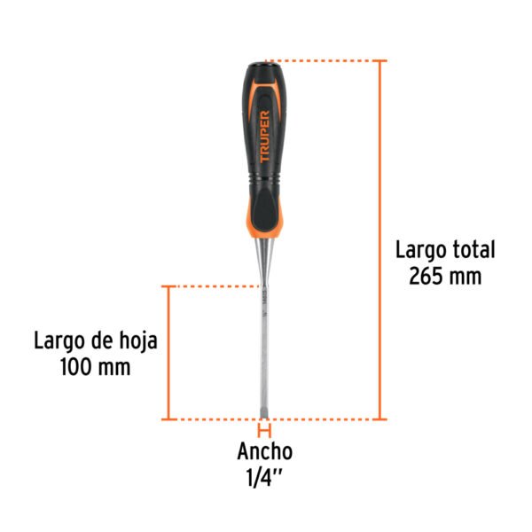 Formón 1/4" mango Comfort Grip, TRUPER