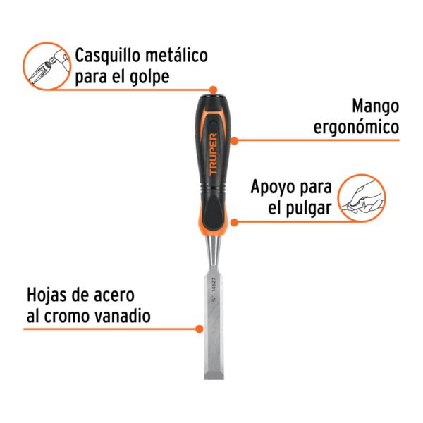 Formón 3/4" mango Comfort Grip, TRUPER