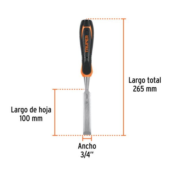 Formón 3/4" mango Comfort Grip, TRUPER