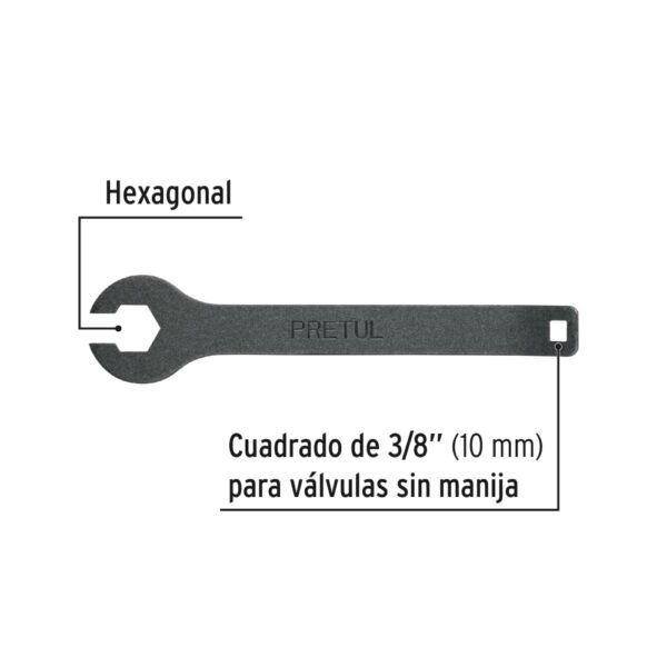 Llave para tanque de gas, PRETUL