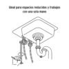 LLAP-12+FC3 Llave 12" para plomero, TRUPER