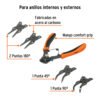 Pinza para anillos de retención 6" 4 cabezas intercambiables