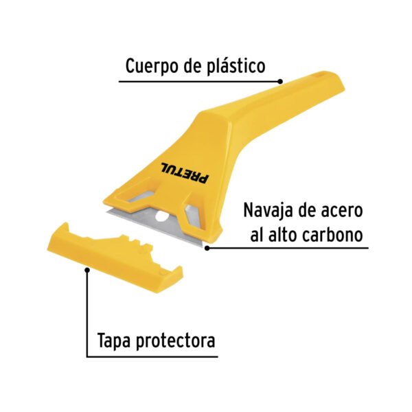 Raspador plástico con cuchilla de 2-3/8", PRETUL