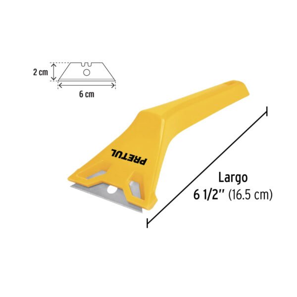 Raspador plástico con cuchilla de 2-3/8", PRETUL