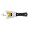 Espátula flexible 3" con mango de plástico, PRETUL